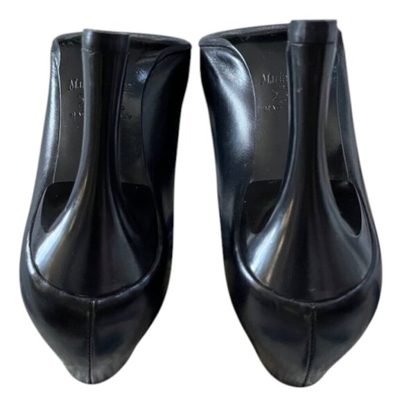 Marino Fabiani Authentic Designer Made in Italy Black Leather Pump Heels 38/US8 - Picture 8 of 11